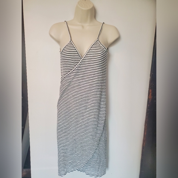 Adore Me Green and White Striped Swim Coverup - Picture 1 of 4